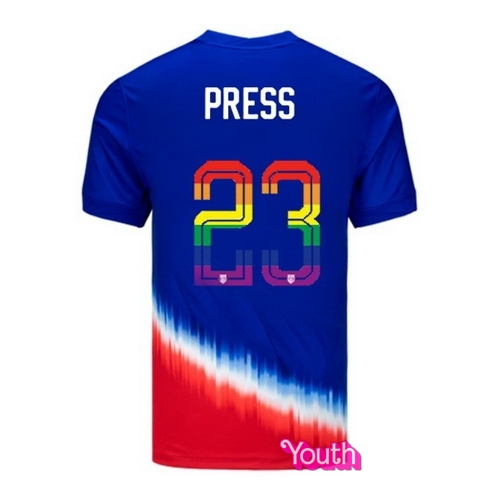 Christen Press 2024/25 Royal USA Rainbow Youth Jersey