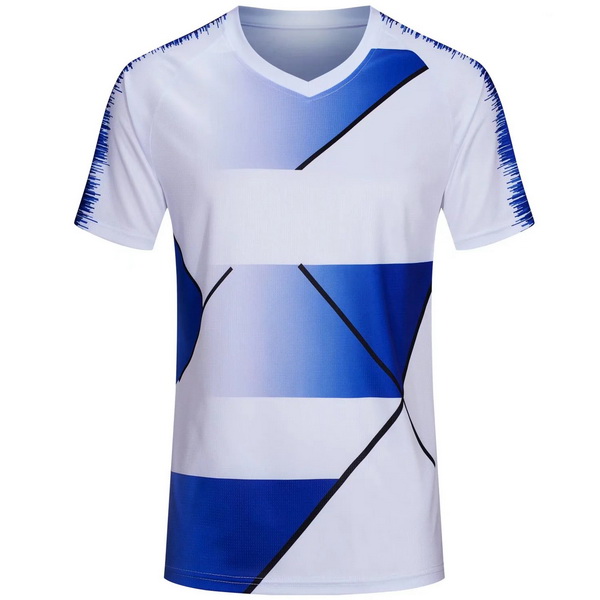 White/Blue Home Sports Shirt for Men Women Youth